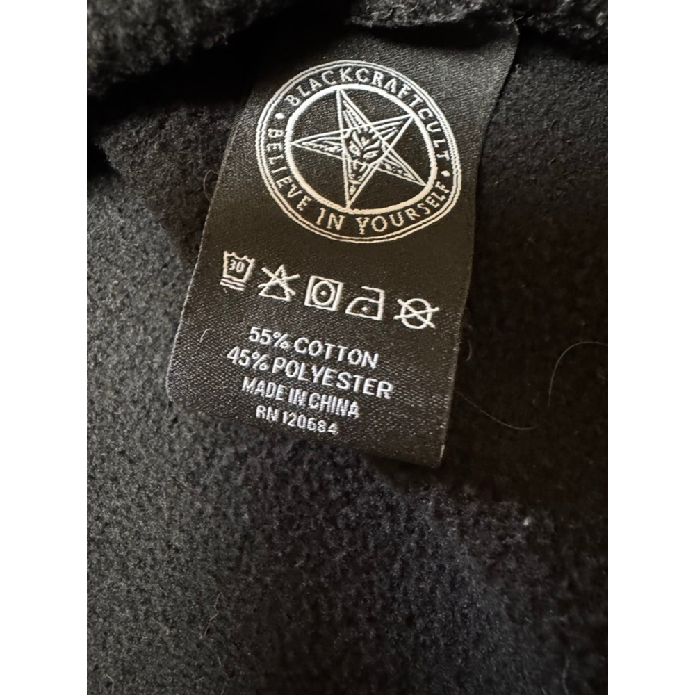 BLACKCRAFT Women’s Black White Witching Hour Long Hoodie Sz M - Picture 12 of 14